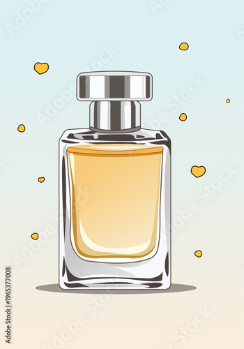 Illustration of perfume, fragrant gift