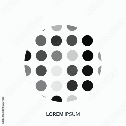 Vector Abstract Dot Circles Set