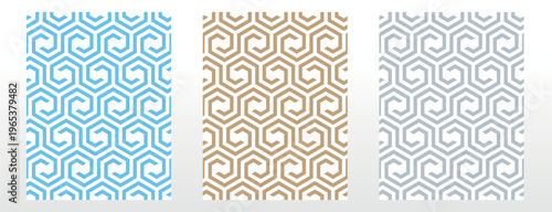 Set of abstract geometric patterns. Seamless vector backgrounds. Colored ornaments Graphic modern patterns Simple lattice graphic design