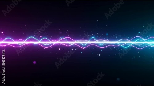 Abstract glowing waveform design