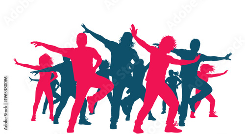 Energetic Silhouettes of Diverse Dancers in Dynamic Poses