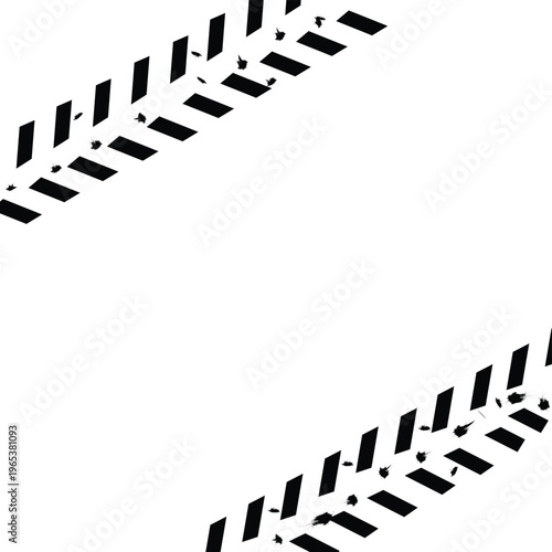 Black film strip border with white background and movie camera reels  cinematic element for photo and video editing design