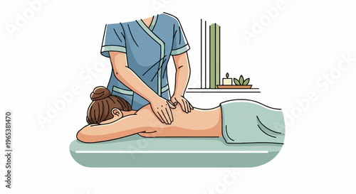 Person receiving a relaxing back massage from a therapist in a spa setting