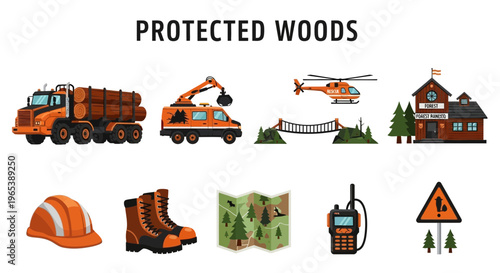 Protected woods conservation logging equipment.