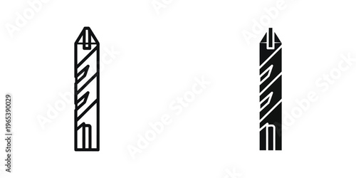 Comparison of two different drill bit designs with spiral flutes and shank types