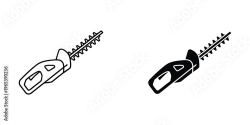 Comparison of two different types of hedge trimmer blades in use