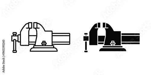 Comparison of a standard bench vice and a swivel base bench vice