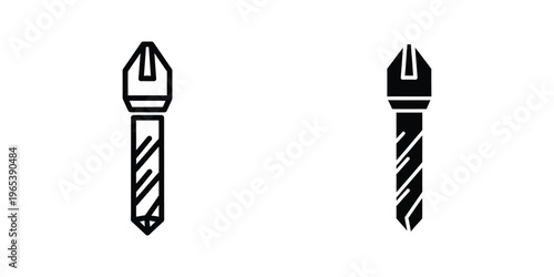 Comparison of two different types of drill bits with distinct tip designs