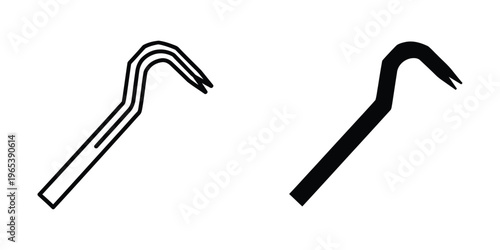 Comparison of two different pipe elbow styles in black and white contrast