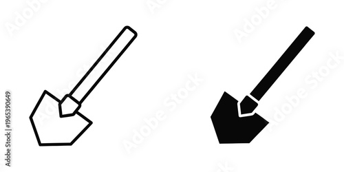 Comparison of a sketch and a filled-in design of a gardening hand tool