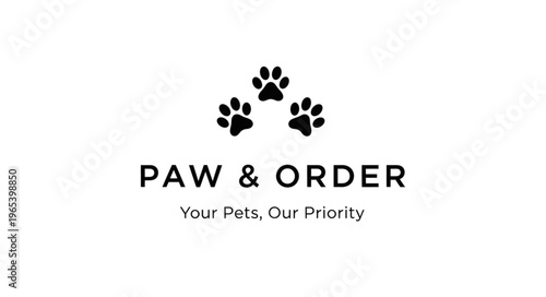 Paw  Order Logo - Your Pets, Our Priority with Paw Prints.