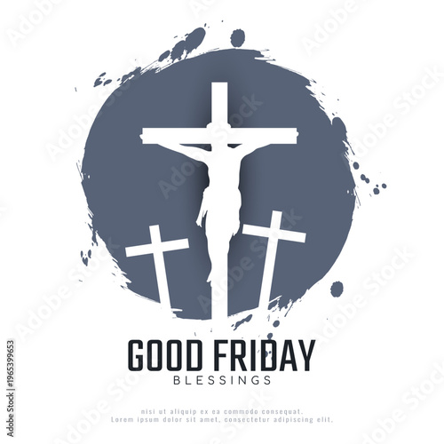 Good friday religious greeting decorative background design