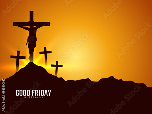 Good friday religious greeting decorative background design