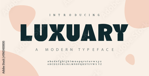 Abstract Fashion Luxury font alphabet. Minimal modern urban fonts for logo, brand etc. Typography typeface uppercase lowercase and number. vector illustration
