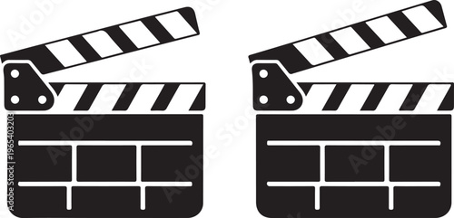 Film clapperboard cinema production icon