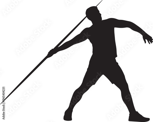 Javelin thrower silhouette