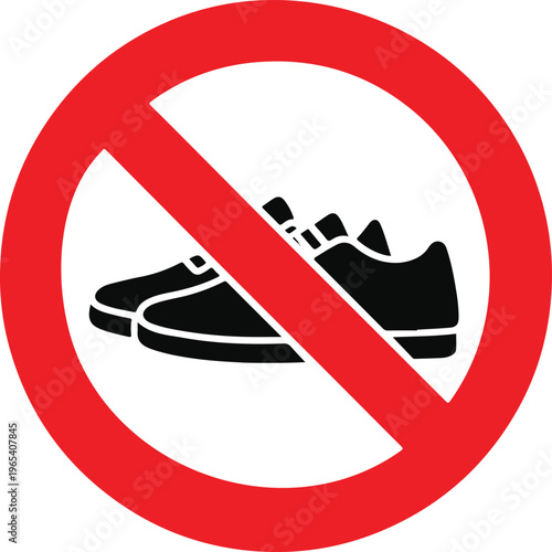 Canvas-taulu No shoes allowed icon