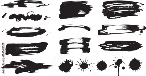 Vector set of grungy graphic elements. Street art texture hand drawn pencil underlines and strikethrough, scribble emphasis lines, crazy hatches, ovals and crosses.