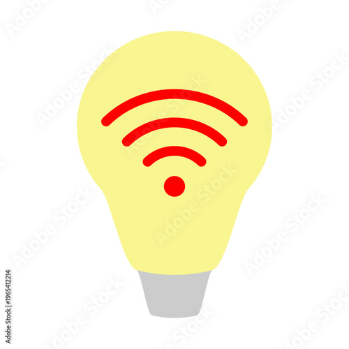 Smart Light Bulb Vector Flat Icon Design