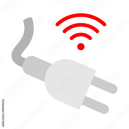 Smart Plug Vector Flat Icon Design