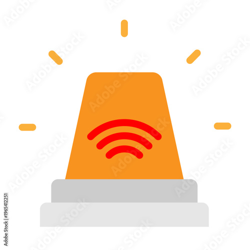Smart Alarm Vector Flat Icon Design