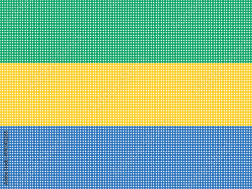 Tableau sur toile Flag of Gabon pixel art of dots
