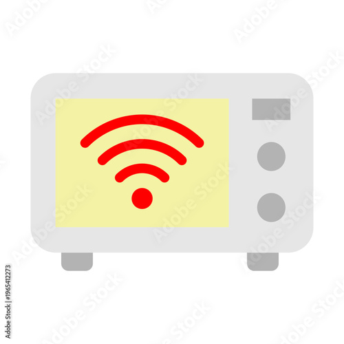 Smart Oven Vector Flat Icon Design