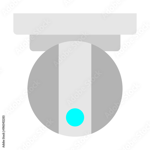 Smart Security Camera Vector Flat Icon Design