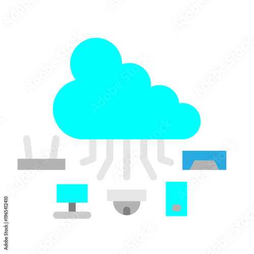 Internet of Things Vector Flat Icon Design