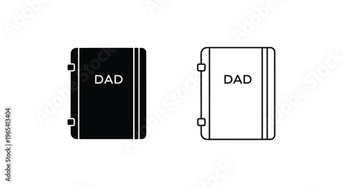 Dad fathers day gift ideas notebook journal Vector