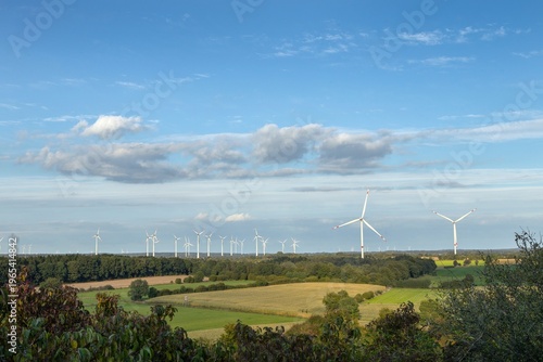 Εκτύπωση καμβά Landscape with windturbines near the North Baltic Sea Canal