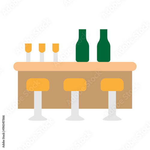 Bar Vector Flat Icon Design
