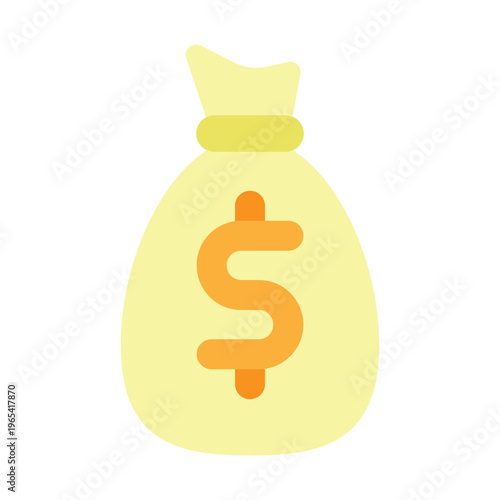 Money Bag Vector Flat Icon Design