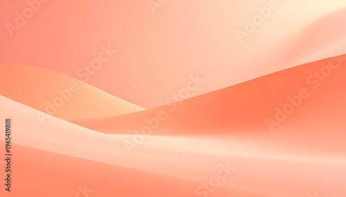 Abstract Sandy Desert Landscape with Gradient of Coral and Cream