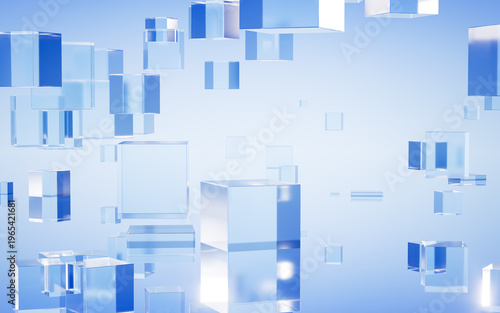 Photos Abstract creative cubes background, 3d rendering.