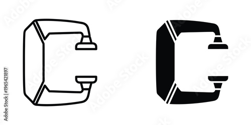 Comparison of a 3d wireframe cube and a solid filled cube with cutouts