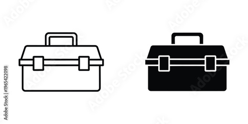 Εκτύπωση καμβά Comparison of a light and dark colored toolbox icon design