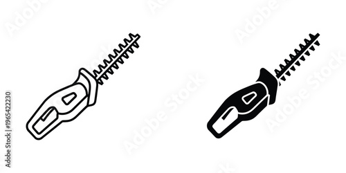 Two different types of reciprocating saw blades shown in a side view illustration