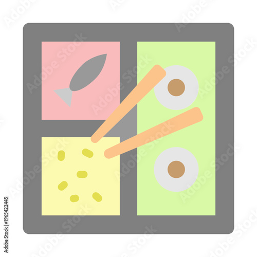 Bento Vector Flat Icon Design