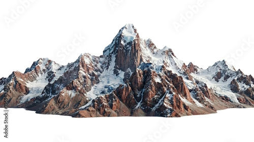 Epic jagged mountain range with snow and glaciers