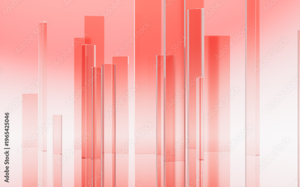 Fototapeta premium Abstract creative glass background and geometric figure, 3d rendering.