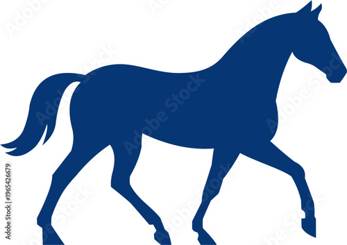 illustration of a blue horse