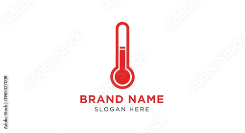 Red Thermometer Icon for Temperature Measurement and Health Monitoring.