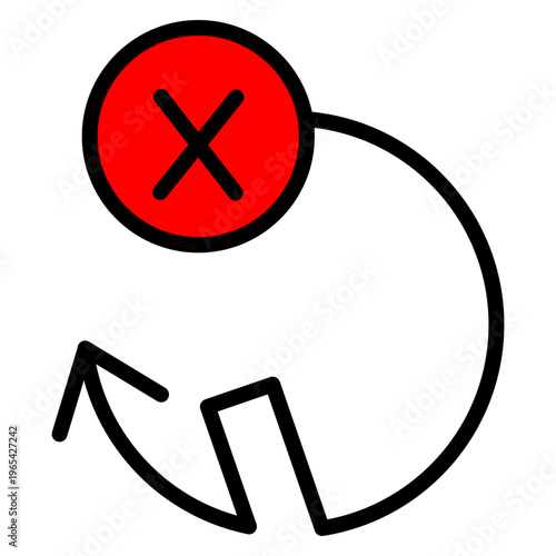 Non Conformance Vector Filled Icon Design