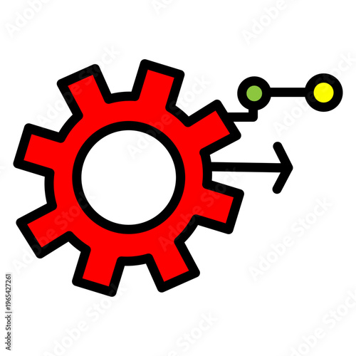 Process Optimization Vector Filled Icon Design