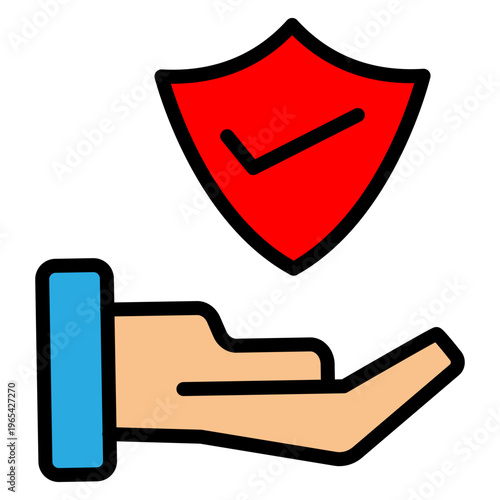 Preventive Action Vector Filled Icon Design