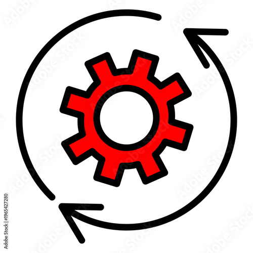 Continuous Improvement Vector Filled Icon Design