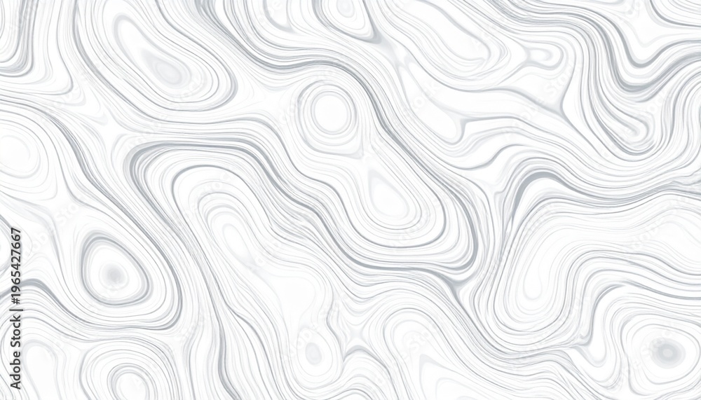 Fototapeta premium Seamless abstract pattern featuring soft, undulating white and light gray fluid lines, creating a modern, minimalist background with an elegant, organic, and dynamic aesthetic