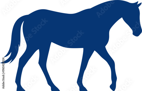 illustration of a blue horse