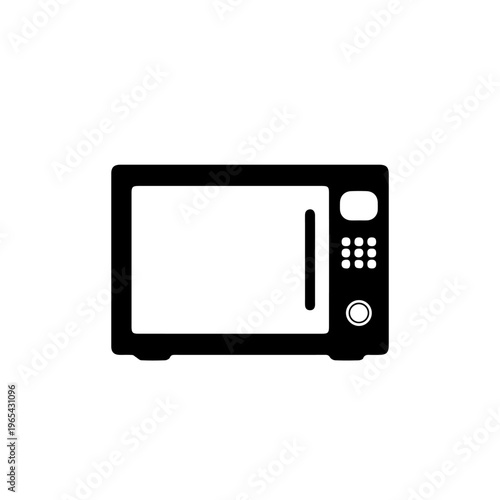 Microwave Oven Vector Illustration Flat Kitchen Appliance Modern Cooking Equipment